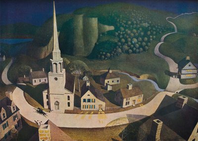 De middernachtrit van Paul Revere, 1931, 1943 door Grant Wood