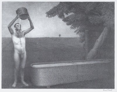 Zwoele Nacht, 1939 door Grant Wood