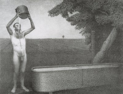 Zwoele Nacht, 1939 door Grant Wood