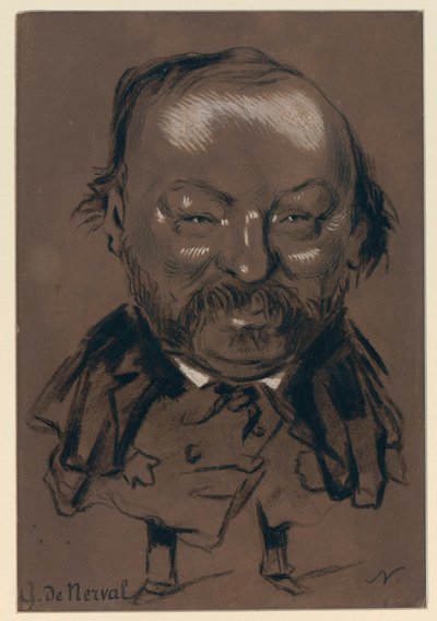 Gérard de Nerval - karikatuur door Nadar door Gerard de Nerval