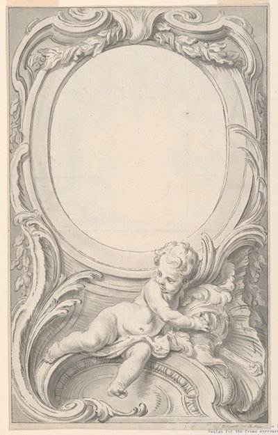 Ontwerp voor omlijsting van het portret van Francis Russell, tweede graaf van Bedford door Gravelot