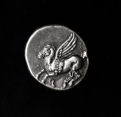 Keerzijde van een munt met Pegasus, uit Korinthe, 700-300 v.Chr. door Greek School