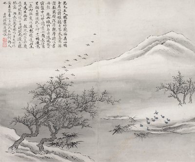 Vogels op de oever door Gu Haoqing