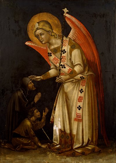 Engel, circa 1354, door Guariento, fresco door Guariento di Arpo
