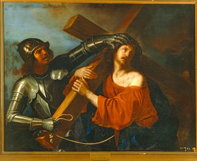 Christus draagt het kruis. 10014554 ... door Guercino (1591-1666)