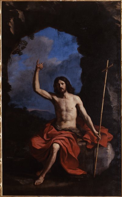 Guercino, Johannes de Doper in de woestijn, 1650 door Guercino