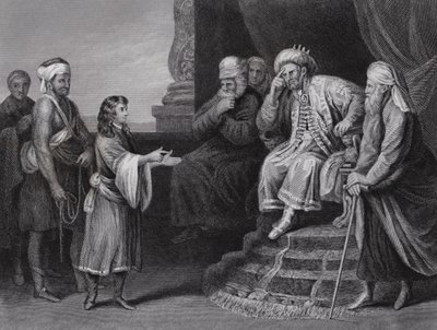 Jozef die de droom van de farao uitlegt door Guercino