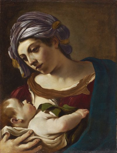 Madonna met kind door Guercino