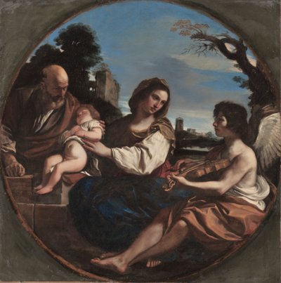 Rust tijdens de vlucht naar Egypte door Guercino