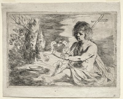 St. Johannes de Doper, 1650s door Guercino