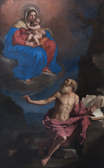De Maagd en het Kind verschijnen aan de Heilige Hiëronymus door Guercino
