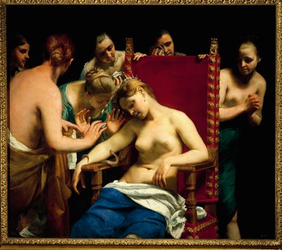De dood van Cleopatra door Guido Cagnacci