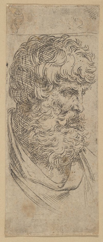Buste van een bebaarde man, ca. 1600-1640 door Guido Reni
