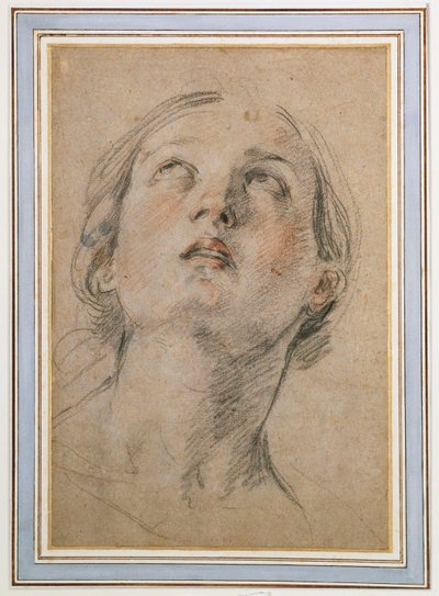 Hoofd van een Vrouw die Omhoog Kijkt door Guido Reni