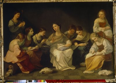 De opvoeding van de Maagd. Schilderij van Guido Reni (1575-1642) door Guido Reni
