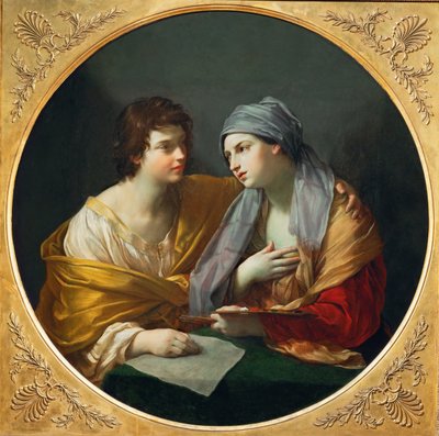 De Vereniging van Tekenen en Kleur, ca. 1620-1625 door Guido Reni