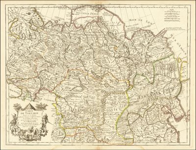 1706 kaart - Kaart van Tartarije door Guillaume Delisle