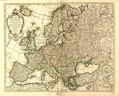 Kaart van Europa. LOC 97683588 door Guillaume Delisle