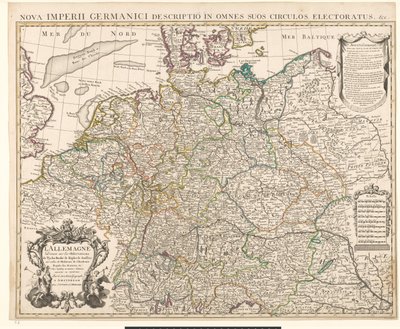Kaart van Duitsland door Guillaume Delisle