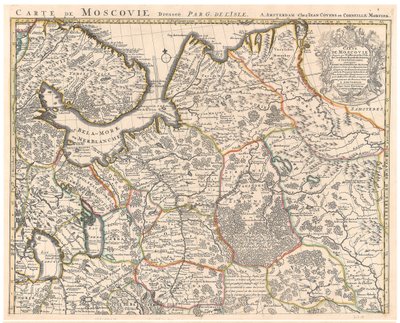 Kaart van Muscovy door Guillaume Delisle