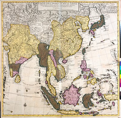 Pakistan, India, Nepal, Bhutan, Bangladesh, Sri Lanka, Oost-China, Noord-Korea, Zuid-Korea, Japan, Birma, Thailand Laos, Vietnam, Cambodja, Indonesië, Filippijnen, Maleisië door Guillaume Delisle