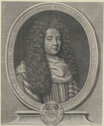 Adrien-Alexandre markies Graaf de Manevilette Crevecoeur door Guillelmus Vallet