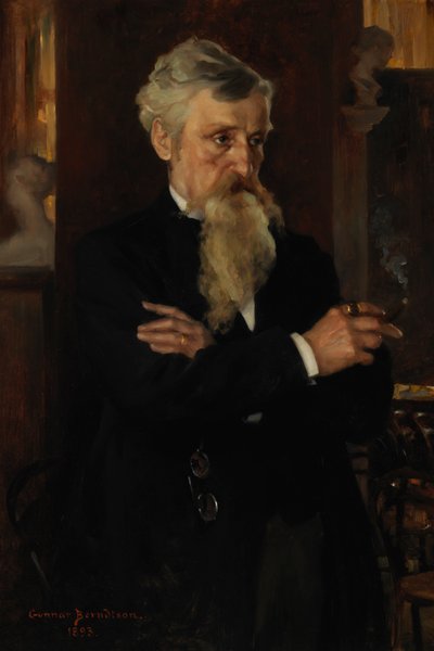 Portret van August Schauman, journalist door Gunnar Berndtson