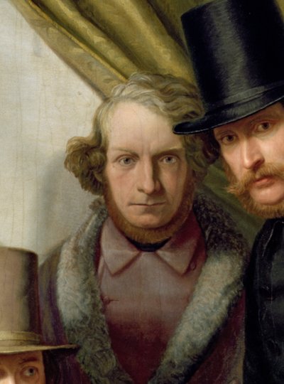 De Leden van de Hamburgse Kunstenaarsclub, 1840 (detail) door Gunther Gensler