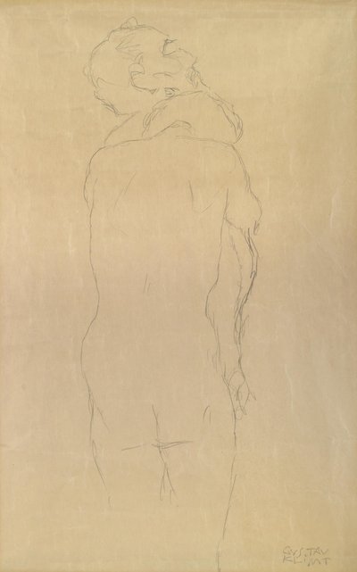 Adam en Eva studie door Gustav Klimt