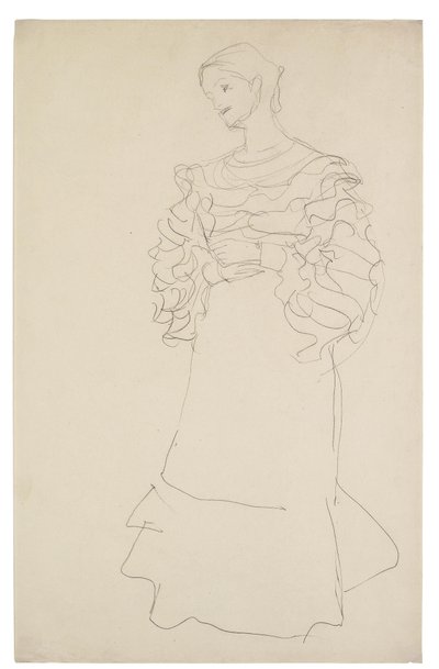 Portret Magda Mautner-Markhof studie door Gustav Klimt