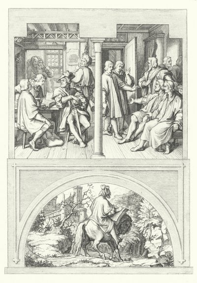 Scènes uit het leven van Maarten Luther (gravure) door Gustav Ferdinand Leopold Konig