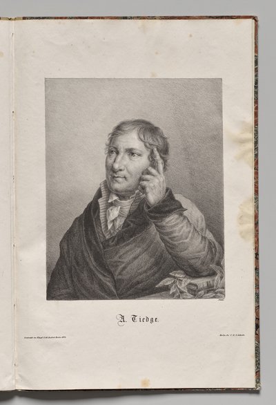 Duitslands beroemde auteurs: Portret van Chrisoph August Tiedge door Gustav Karl Friedrich Luderitz