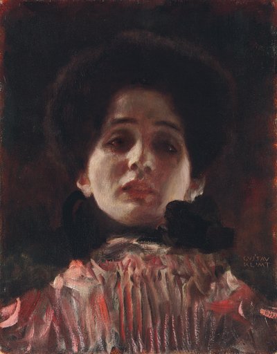 Portret van een Dame en Face, c.1898 door Gustav Klimt