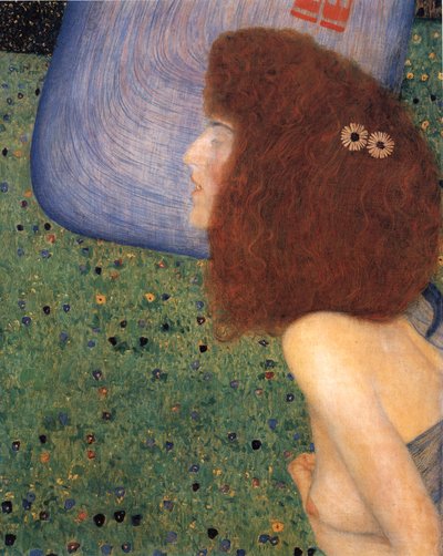 Klimt - Girl With Blue Veil, circa 1902-1903 door Gustav Klimt