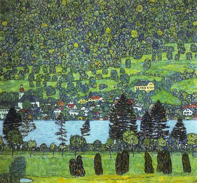 Klimt - Unterach aan de Altersee, 1916 door Gustav Klimt