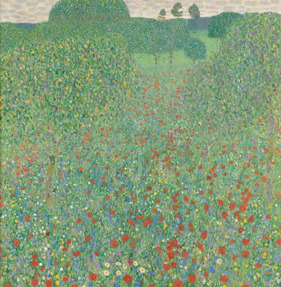 Klaprozenveld door Gustav Klimt