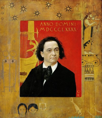 Portret van Joseph Pembaur, de Pianist en Componist, 1890 door Gustav Klimt