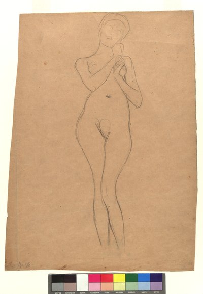 Stehender weiblicher Akt door Gustav Klimt