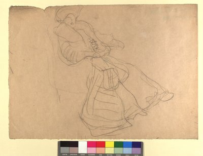 Studie voor een damesportret door Gustav Klimt