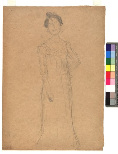 Studie voor een damesportret door Gustav Klimt