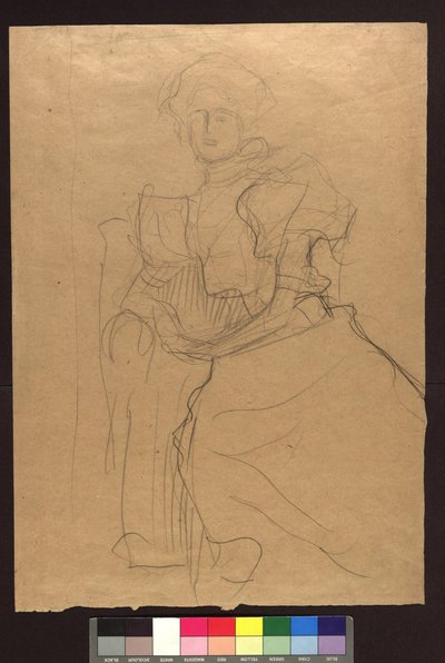 Studie voor het portret van Sonja Knips door Gustav Klimt