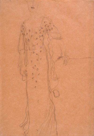 Studie voor portret van Adele Bloch-Bauer I door Gustav Klimt