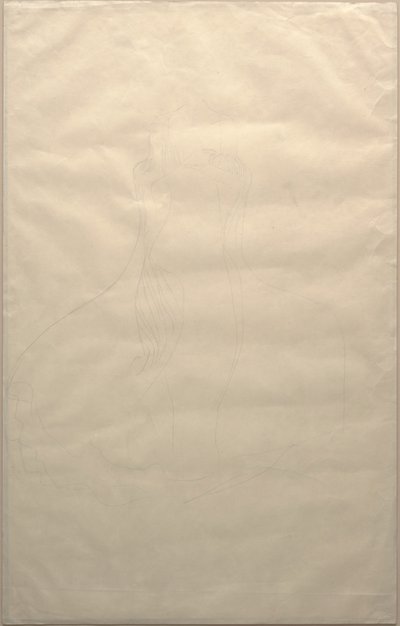 Studie voor de jurk van Adele Bloch-Bauer, ca. 1903 door Gustav Klimt