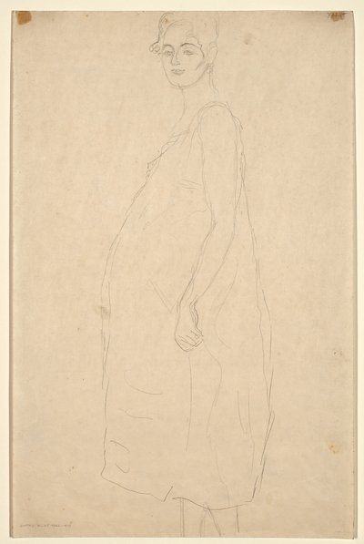 Studie van een geklede zwangere vrouw, c.1915-16 door Gustav Klimt