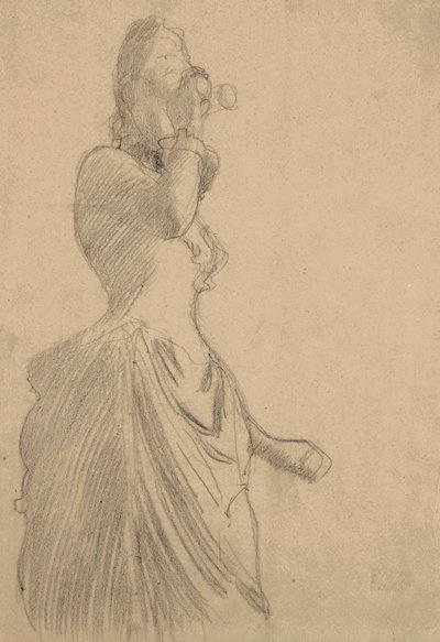 Vrouw met verrekijker door Gustav Klimt