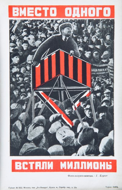 Vladimir Lenin, ca 1934 door Gustav Klutsis