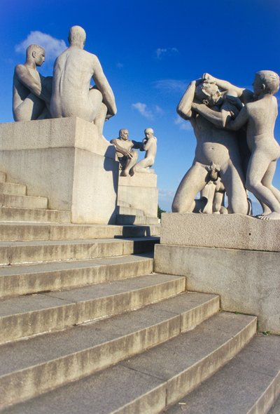Noorwegen, Oslo. Vigelandsparken. Beelden door Gustav Vigeland (1869-1943). door Gustav Vigeland