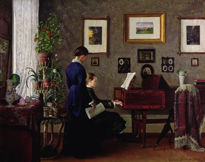 Muziekles door Gustav Wentzel