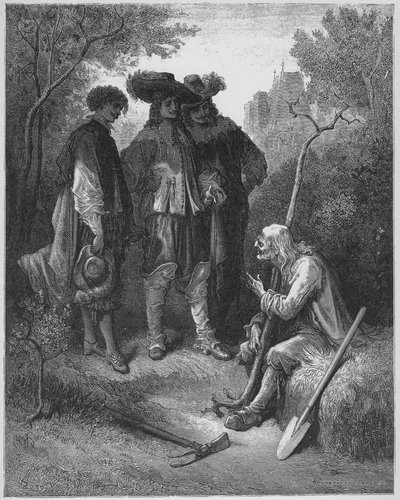 Le vieillard et les trois jeunes hommes - De oude man en de drie jonge mannen - uit 
