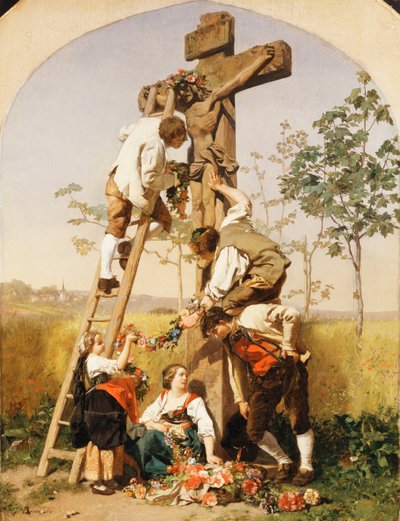 Het heiligdom versieren door Gustave Brion